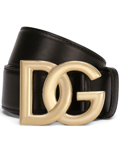 Shop Dolce & Gabbana Logo Belt. Accessories In Black