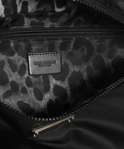 Shop Dolce & Gabbana Nylon Belt Bag In Black