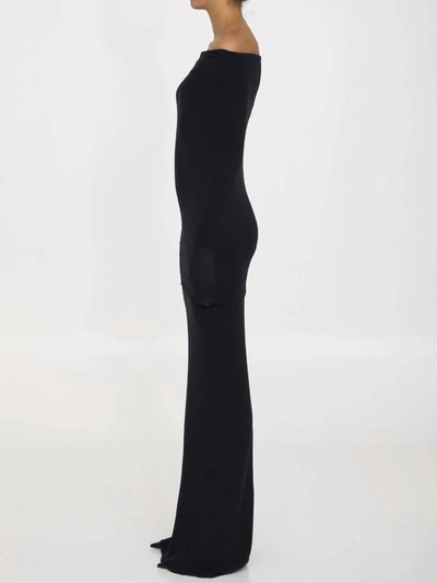 Shop Balenciaga Double Layer Dress In Black