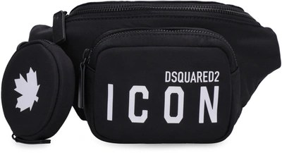 Shop Dsquared2 Be Icon Nylon Belt Bag In Black