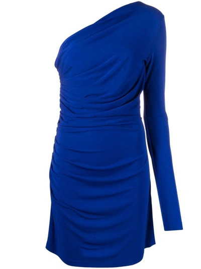 Shop Dsquared2 One Shoulder Dress In Blue