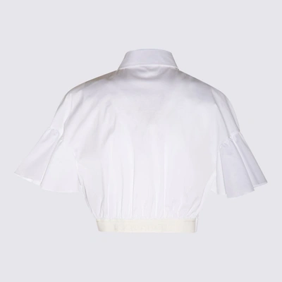 Dsquared2 Flared-sleeve Cropped Shirt In White