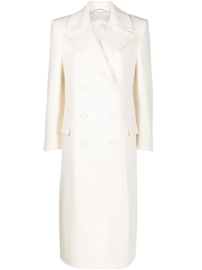 Shop Ermanno Scervino Double-breasted Wool Coat In White