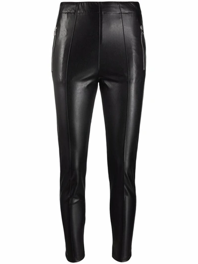 Shop Ermanno Scervino Faux Leather Leggings In Black