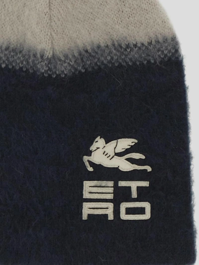 Shop Etro Beanie In <p> Multicolor Beanie With Front Logo