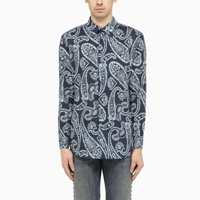 Shop Etro Classic Printed Shirt In Blue