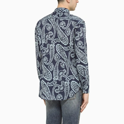 Shop Etro Classic Printed Shirt In Blue