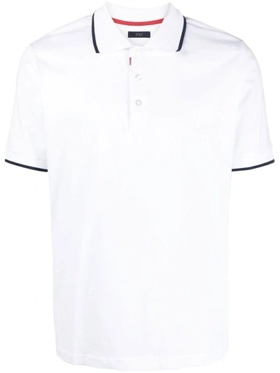 Shop Fay Polo With Logo In White