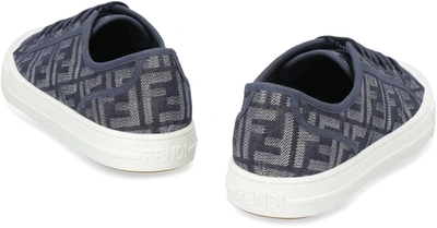 Shop Fendi Domino Low-top Sneakers In Blue