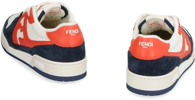 Shop Fendi Match Low-top Sneakers In Blue