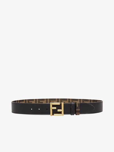 Shop Fendi Logo Belt. Accessories In Black