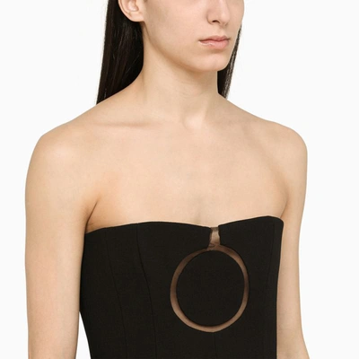 Shop Ferragamo Mini Dress With Gancini Detail In Black