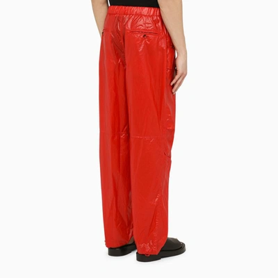 Shop Ferragamo Nylon Trousers In Red