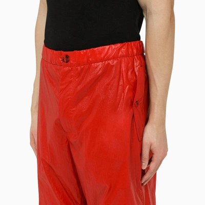 Shop Ferragamo Nylon Trousers In Red