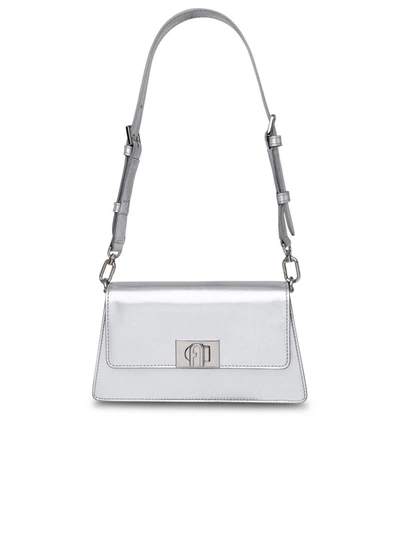 Shop Furla Zoe Mini Crossbody Bag In Silver