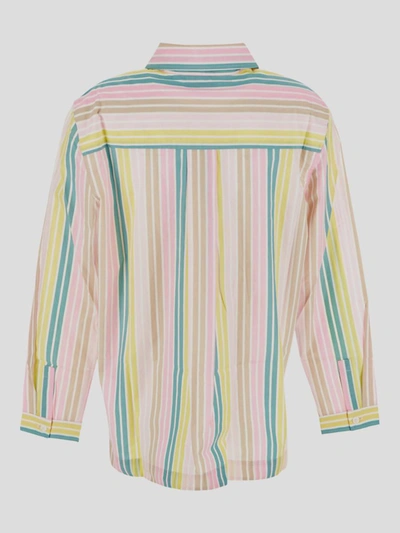 Shop Ganni Shirts In Multicolour