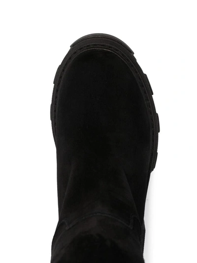Shop Gia Borghini Suede Combat Boots In Black