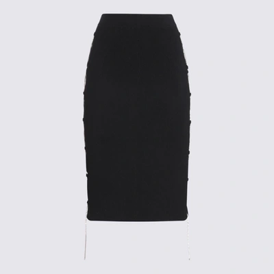 Shop Giuseppe Di Morabito Black Cotton Blend Skirt