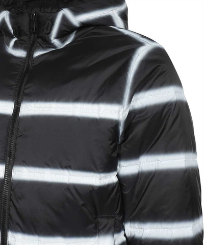 Givenchy Hooded Stripe-pattern Jacket In Black