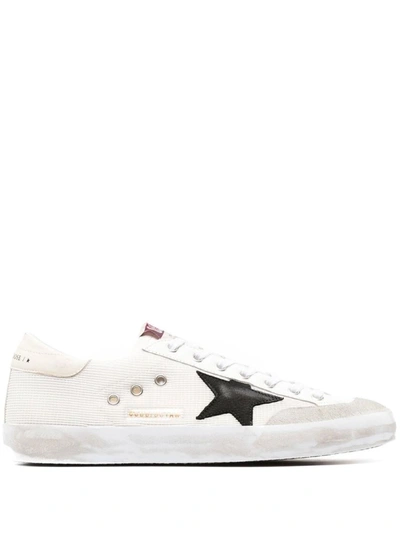 Shop Golden Goose Sneakers In White/black/beige