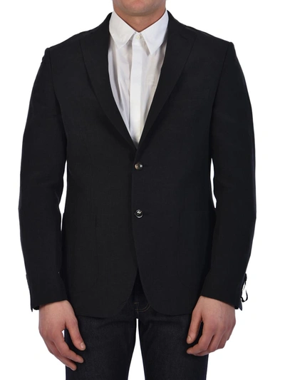 Tonello Black Wool Jacket In Grey
