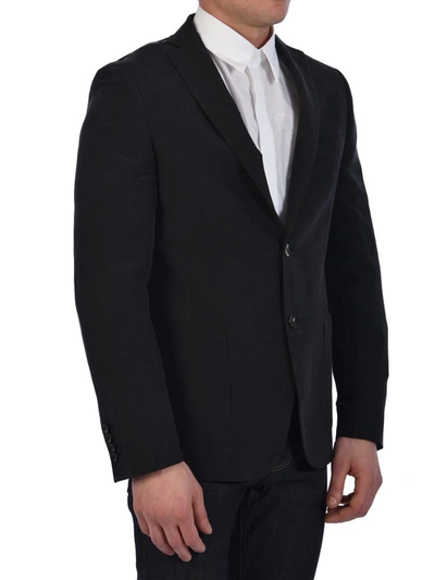 Tonello Black Wool Jacket In Grey