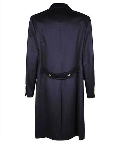 Shop Gucci Cashmere Coat In Blue