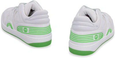 Gucci Green Basket Sneakers In White