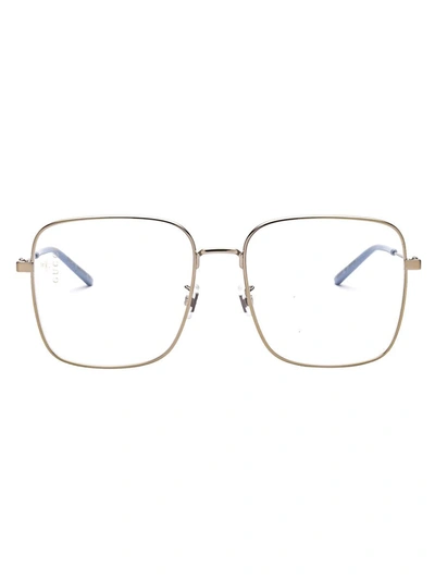 Shop Gucci Optical In 002 Gold Gold Transparent