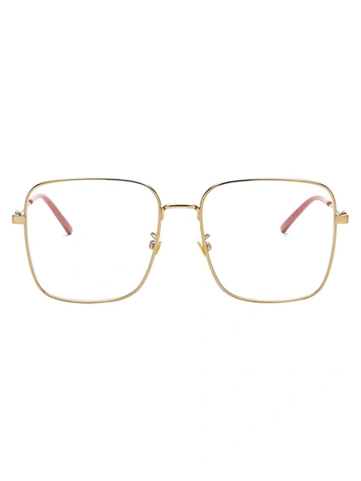 Shop Gucci Optical In 001 Gold Gold Transparent