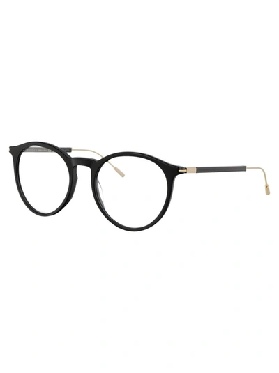 Gucci Demo Rectangular Men's Eyeglasses Gg0006oan 001 55 In 001 Black Gold Transparent