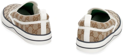 Shop Gucci Tennis 1977 Slip-on Sneakers In Beige