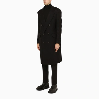 Shop Hevo Hevò Martinafranca Double-breasted Coat In Black