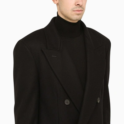 Shop Hevo Hevò Martinafranca Double-breasted Coat In Black