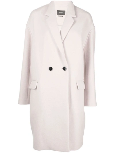 Shop Isabel Marant Efegozi Wool Coat In White
