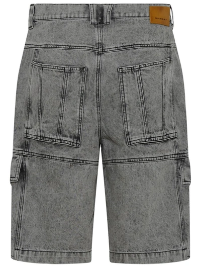Shop Isabel Marant Gray Cotton Jem Emmanuel Bermuda Shorts In Grey