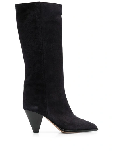 Shop Isabel Marant Rouxy Leather Boots In Black