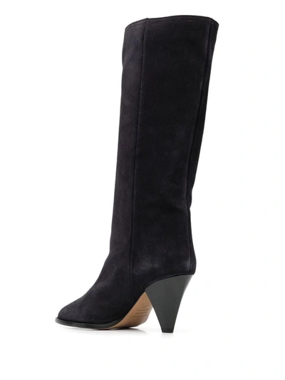 Shop Isabel Marant Rouxy Leather Boots In Black