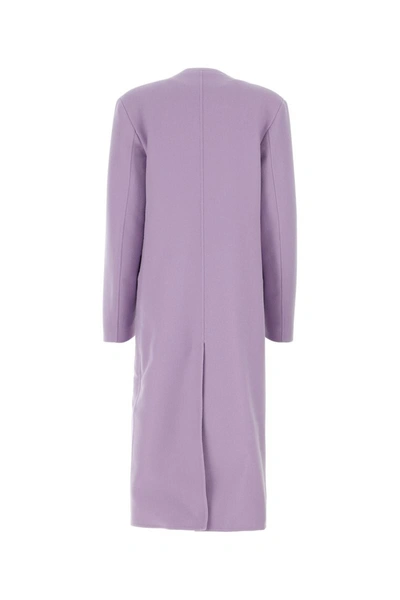 Jil Sander Women's Lilac Cashmere Coat In 529