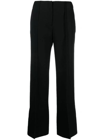 Shop Jil Sander Wool Trousers In Black