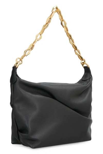 Shop Jimmy Choo Diamond Leather Crossbody Bag In Black