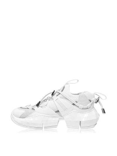 Shop Jimmy Choo Diamond Trail Sneakers In White