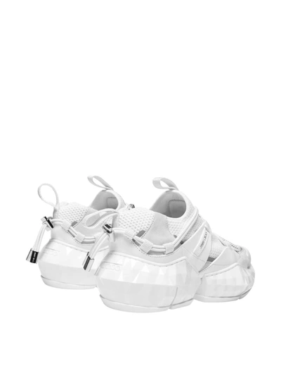 Shop Jimmy Choo Diamond Trail Sneakers In White