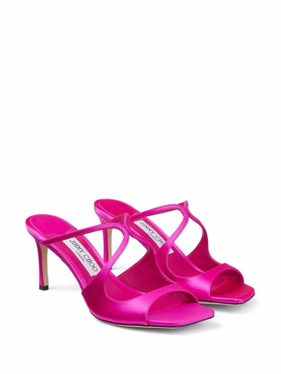 Shop Jimmy Choo Sandals Shoes In Pink &amp; Purple
