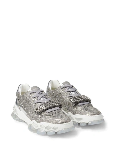 Shop Jimmy Choo Sneaker In Silver