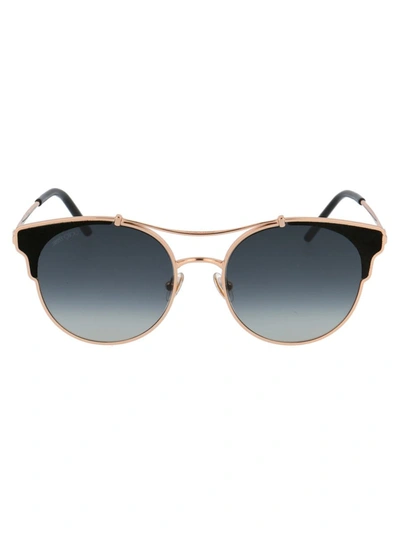 Shop Jimmy Choo Sunglasses In Rhl1i Gold Black