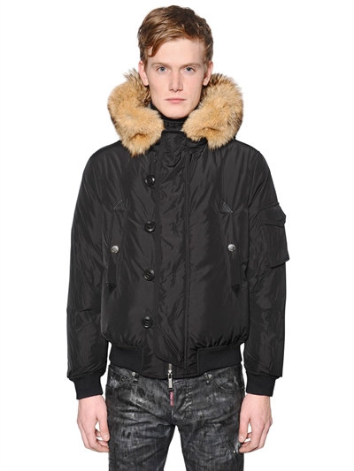 Dsquared2 Fur Trimmed Padded Nylon 