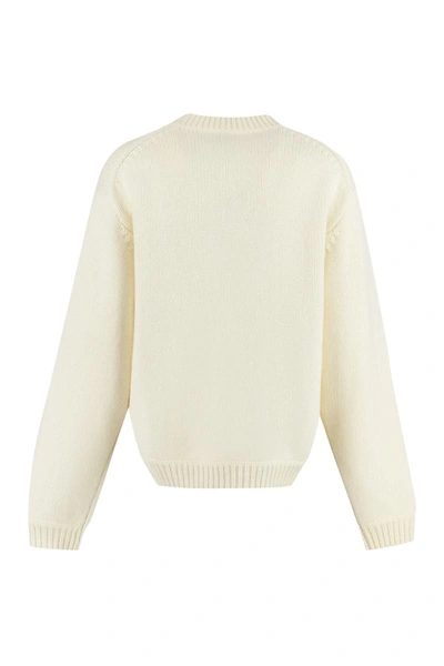 Shop Kenzo Cotton-wool Blend Sweater In Panna
