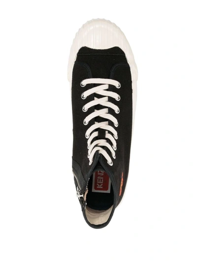 Shop Kenzo High Logo Sneakers Shoes In Black