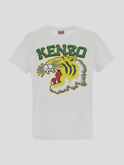 Shop Kenzo Varsity Classic Tiger T-shirt In Offwhite